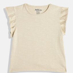 METRO KIDS COMPANY Girls Flutter Sleeves Pure Cotton Top-image-80