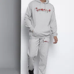 boohooMAN Typography Detailed Hooded Oversized Tracksuits-image-27