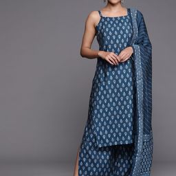 Libas Women Floral Printed Kurta With Palazzos & Dupatta-picture-5