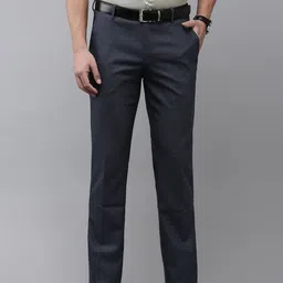 Arrow Men Textured Original Tapered Fit Formal Trousers-image-25