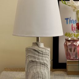 TIED RIBBONS Grey Printed Woody Pattern Bedside Lamp image 2