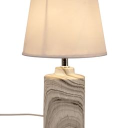 TIED RIBBONS Grey Printed Woody Pattern Bedside Lamp image 4
