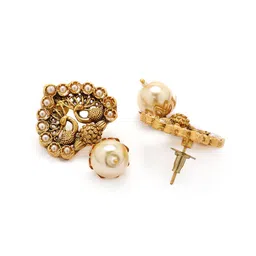 Rubans Gold-Plated Pink Faux Ruby Peacock Jewellery Set image 2