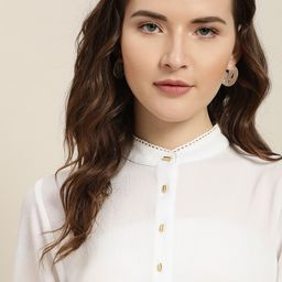 her by invictus Women White Stretchable Casual Shirt-picture-41