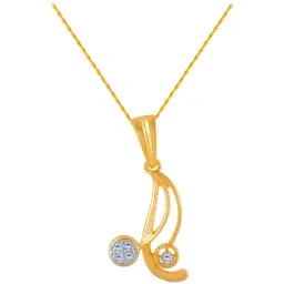 P.C. Chandra Jewellers 14 kt Gold & Diamond Pendant without Chain-image-80