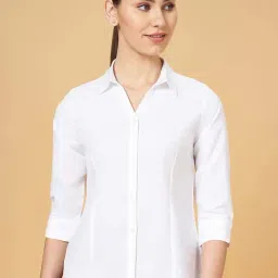 Annabelle by Pantaloons White Regular Fit Shirt-image-92