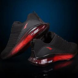 Asian Men's Black Running Shoes-image-19