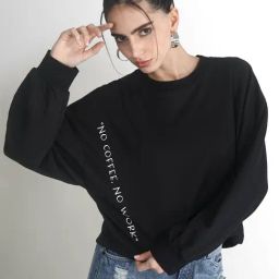 Bene Kleed Black Cotton Graphic Print Oversized Sweatshirt-picture-3