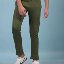 Crimsoune Club Boys Green Regular Fit Trackpants-image-87