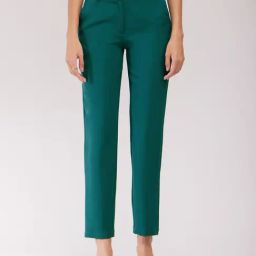 Fablestreet Teal Straight Fit Mid Rise Trousers-image-39