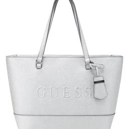 Guess Silver Solid Haddington Carryall Tote Bag-image-49