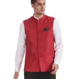 AD by Arvind Red Self Print Bandi-43