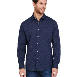 Beverly Hills Polo Club Navy Printed Shirt-image-18