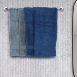 Bianca Paradiso Navy & Grey 100% Cotton 500 GSM Hand Towels - Set of 4-image-87