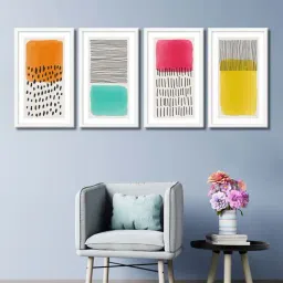 999store Multicolor Abstract Line Canvas-3