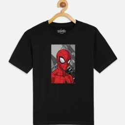 Spiderman Printed Tshirt For Kids Boys-image-90
