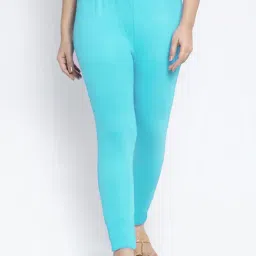 Gracit Sky Blue Regular Fit Leggings-picture-21