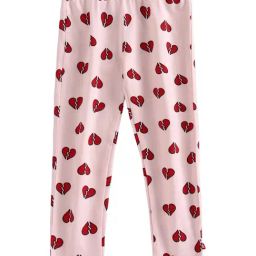 Nino Bambino Girls Pink Organic Cotton Printed Leggings-picture-38