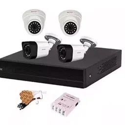 CP Plus 2.4MP 2 Pcs Outdoor & Indoor Camera and 4 Channel DVR Kit with All Accessories-42