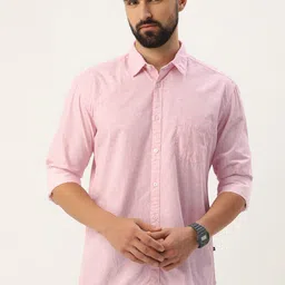Parx Slim Fit Floral Printed Pure Cotton Casual Shirt-image-10