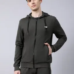Antony Morato Olive Textured Hooded Sweatshirt-image-49