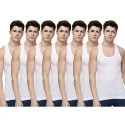 Dollar Bigboss White Cotton Regular Fit Vests (Pack of 7)-image-31