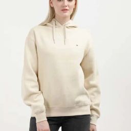 TOMMY HILFIGER Beige Cotton Hoodie-image-25