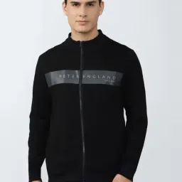 Peter England Jeans Black Regular Fit Printed Sweatshirts-image-26