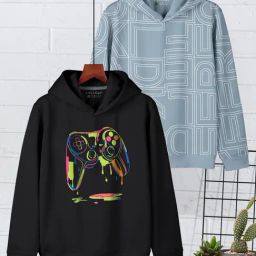 HELLCAT Boys Black & Grey Printed Full Sleeves Hoodie (Pack Of 2)-image-41