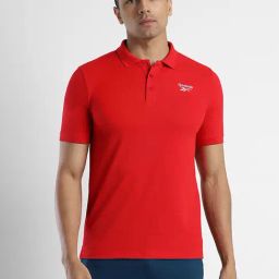 Reebok Red Slim Fit AlwysOn Polo T-Shirt-image-10