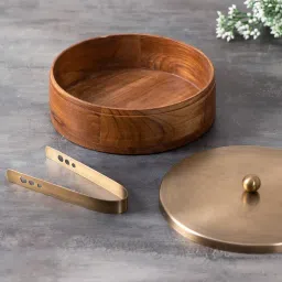 Nestroots Printed Brown Wood Serving Set of 2 image 3