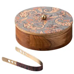 Nestroots Printed Grey Wood Serving Set of 2 image 5