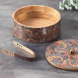 Nestroots Printed Grey Wood Serving Set of 2 image 2