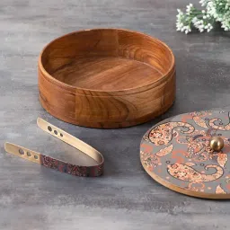 Nestroots Printed Grey Wood Serving Set of 2 image 3