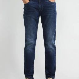 U.S. Polo Assn. Denim Co. Navy Cotton Slim Fit Logo Printed Jeans-picture-45