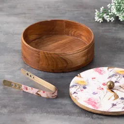 Nestroots Printed White Wood Serving Set of 3 image 3