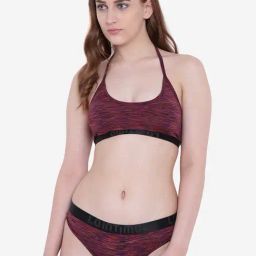 La Intimo Red Printed Aquachick Bikini Bra & Panty-image-30