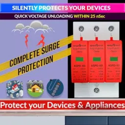 amiciSmart AC Surge Protector 385 V 30 KA to 60 KA SPD Lightning Protection Device, 1x3P-SPD-AC-60KA image 2