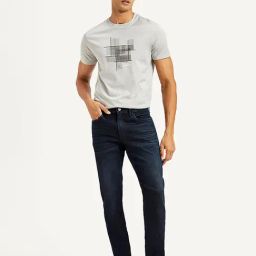 Levi's Navy Cotton Slim Fit Solid Jeans-picture-29