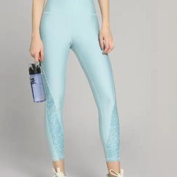Puma Blue Logo Print Sports Tights-image-19
