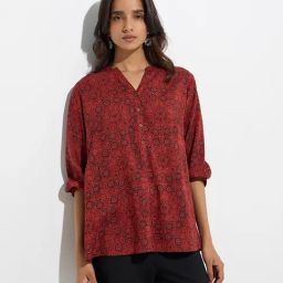 Utsa by Westside Red Printed Tunic-51