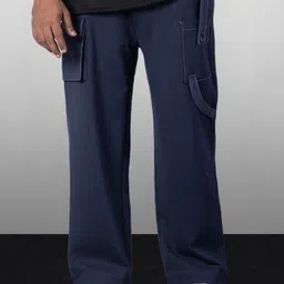 HOP HEAD Men Relaxed Easy Wash Cargos Trousers-image-8
