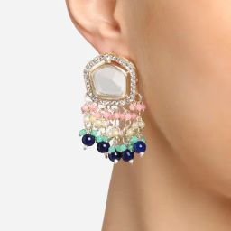 Zaveri Pearls Multicolor Artificial Stones & Austrian Diamonds Dangler Earring-ZPFK16917-93