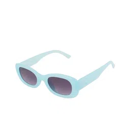BAYBERRY Unisex Black Lens & Blue Oval Sunglasses with-picture-34