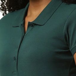 Allen Solly Green Regular fit Solid T-shirts image 4