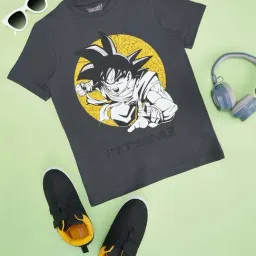 Pantaloons Junior Boys Dark Slate Cotton Character Based T-Shirts-picture-12