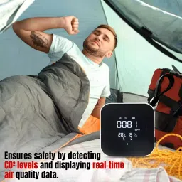 amiciSense 3-in-1 Carbon Monoxide Detector with Temperature & Humidity Meter 0-500ppm Indication 2-3 hr Battery Powered image 3