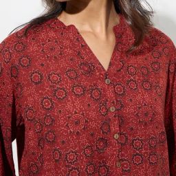 Utsa by Westside Red Printed Tunic image 4