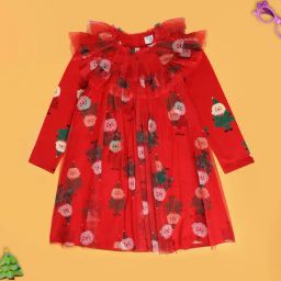 MINIKLUB Kids Red Printed Full Sleeves Dress-image-20