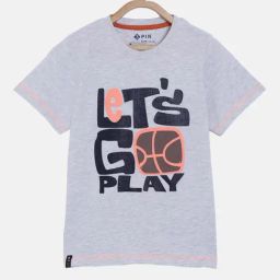 3PIN Boys Grey Cotton Printed T-Shirt-picture-31